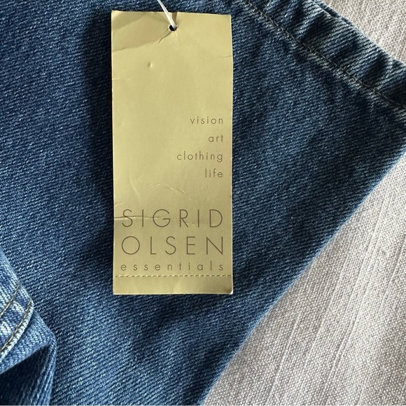 Sigrid Olsen Jeans Womens 8 Blue Classic Fit Denim High Rise Straight Leg NWT - Picture 10 of 12